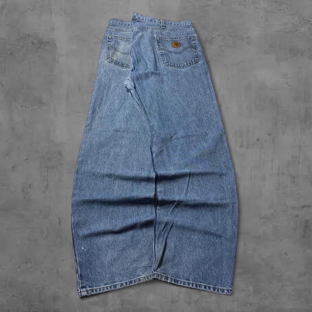 Y2K Vintage Baggy Carhartt Medium Wash Wide Leg Denim